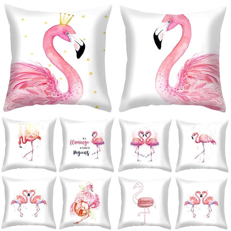 

45x45cm Flamingo Cushion Cover Decor Sofa Cushion Case Bed Pillow Cover Home Decor Car Cushion Cover Flamingo Pillow Case