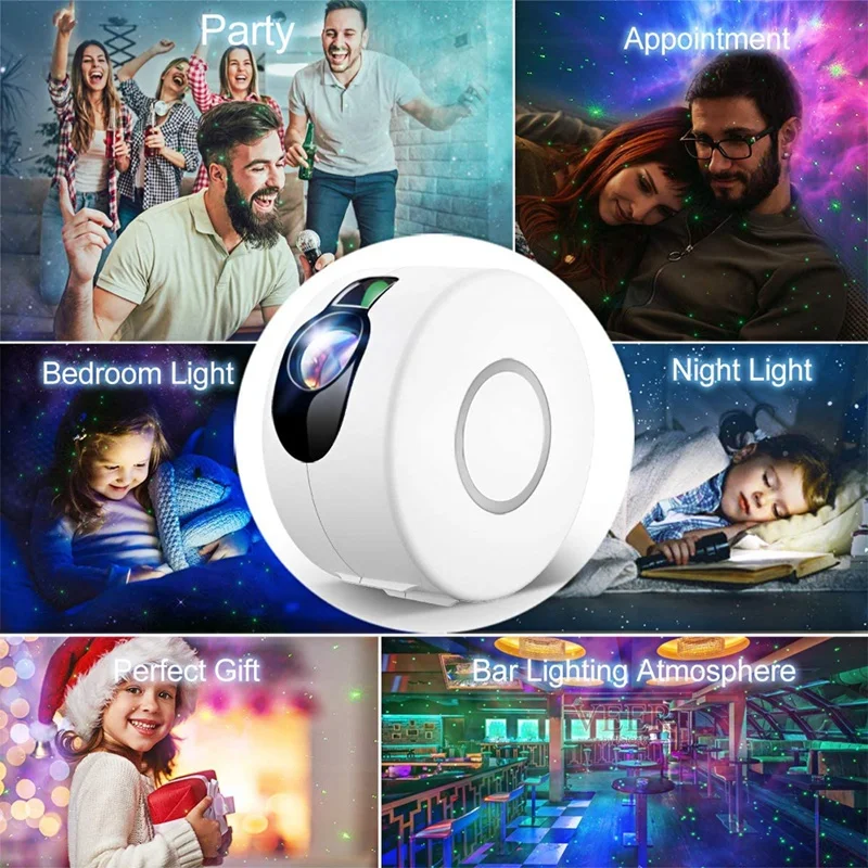 

Star Projector,Night Light Projector with LED Nebula Cloud,Galaxy Projector with Remote Control for Bedroom UK Plug