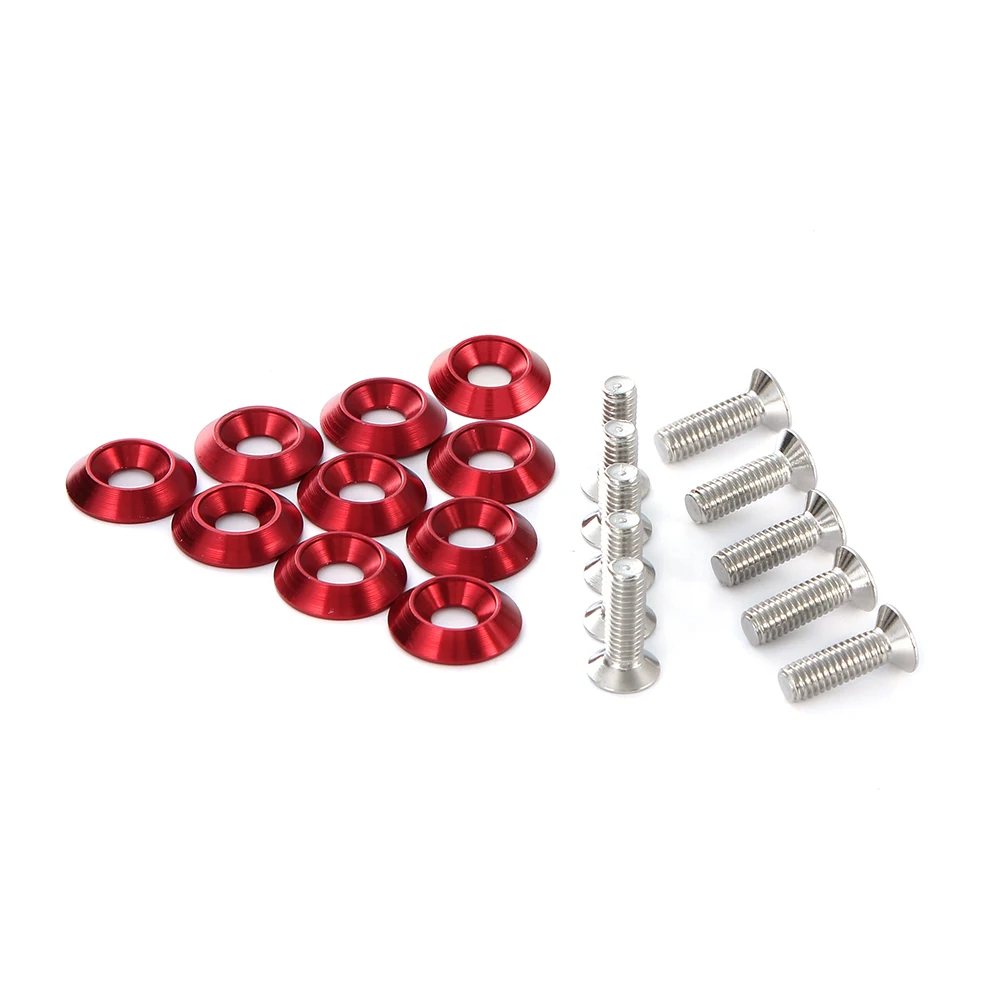 

10pcs Car Modified Hex Fasteners Fender Washer Bumper Engine Concave Screws Car-styling