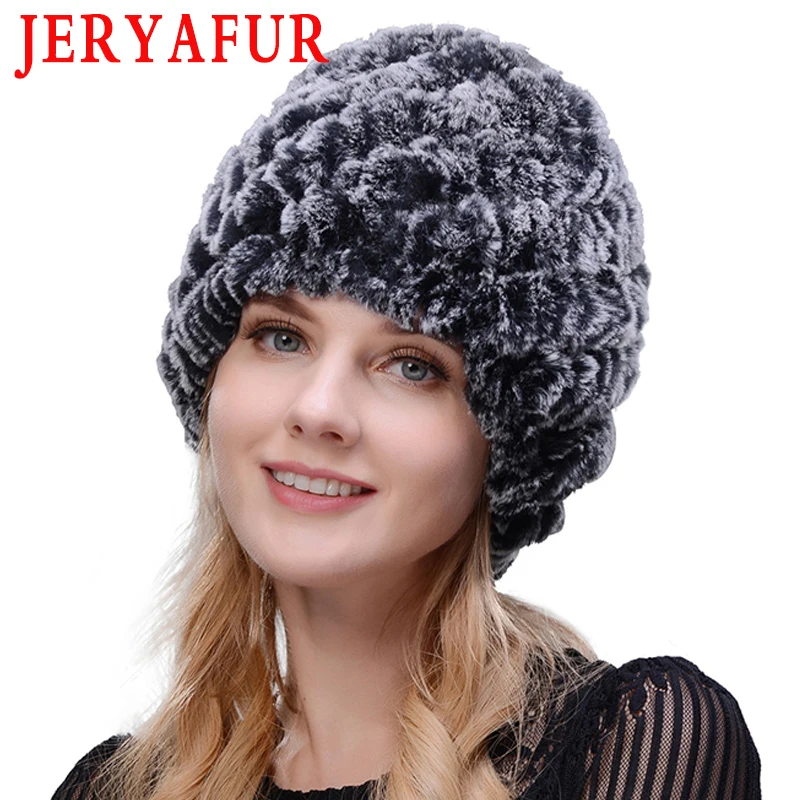 COLOR7 JERYAFUR модные зимние шляпы для женщин меховая шапка из натуральной норки Женская Лоскутная лиса мех смешанные цвета внутренняя вязка шапочки теплые Новые - Цвет: COLOR7