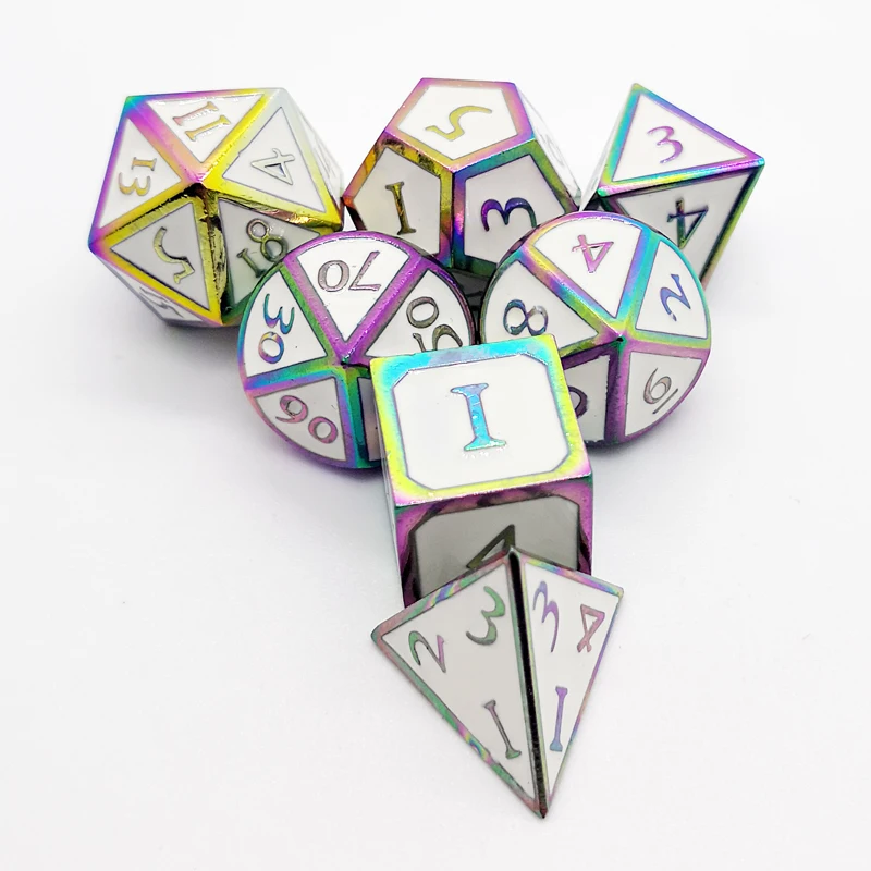 7 шт. металлические игральные кости dnd ролевые для подземелья и драконов рпг-игры