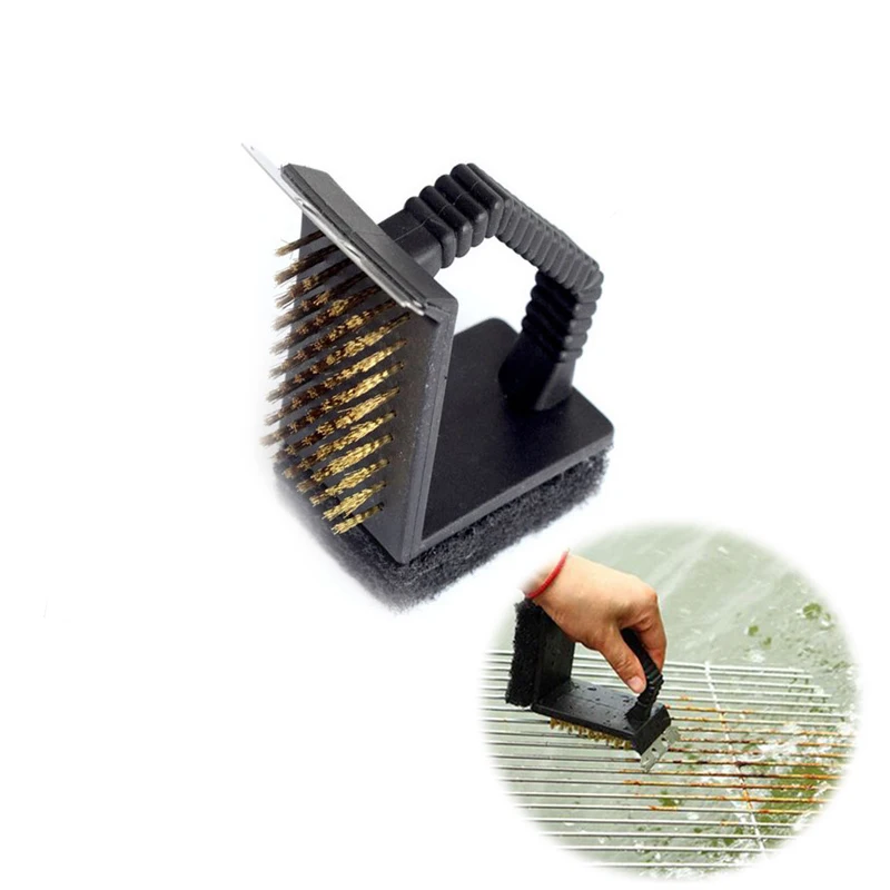 Медный Железный Многофункциональный барбекю скребок для решетки гриля