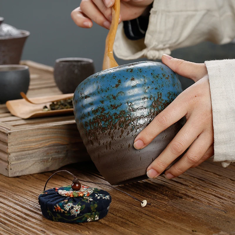 Банка для чая в японском стиле керамические грубые Герметичные банки контейнер