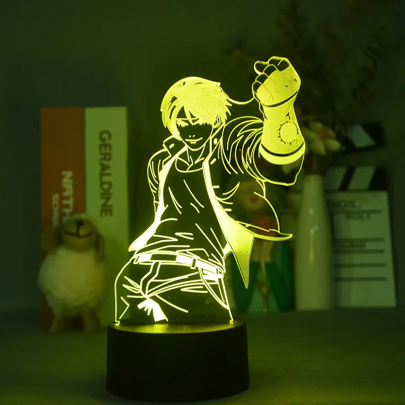 

Game KUSANAGI Fighters Acrylic Figure 3D Illusion Lamp LED Color Change Night Light Fans Creative Gift Bedroom Anime Decor