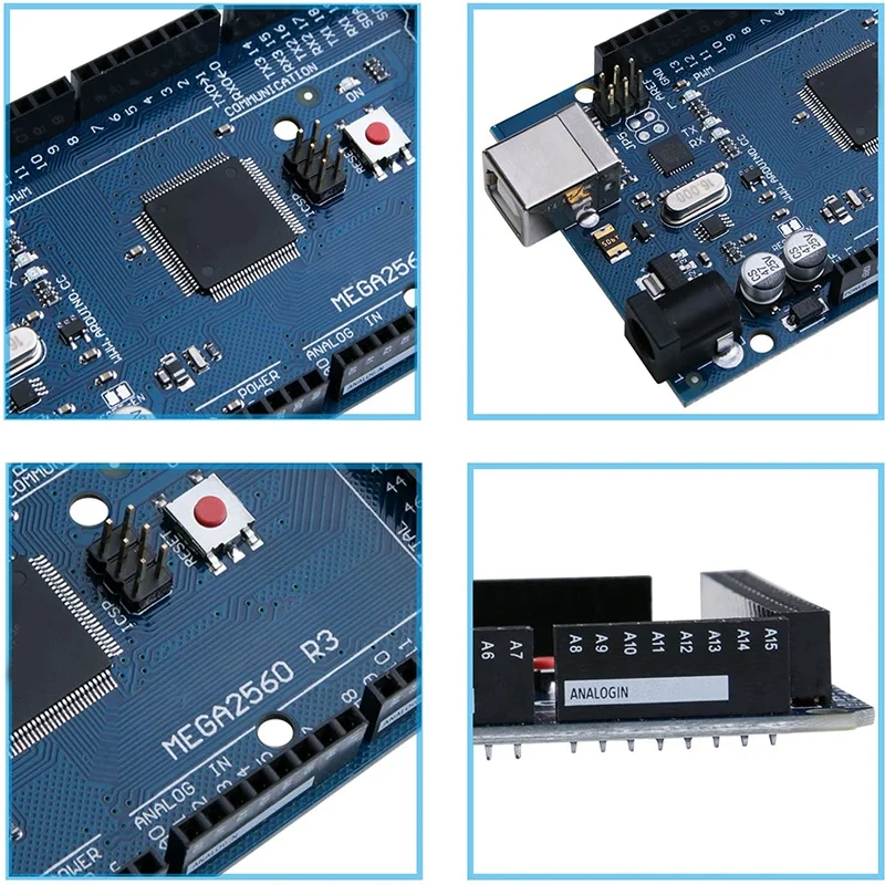 MEGA2560 Mega 2560 R3 REV3 ATmega2560 16AU AVR плата на USB кабель совместим с Arduino