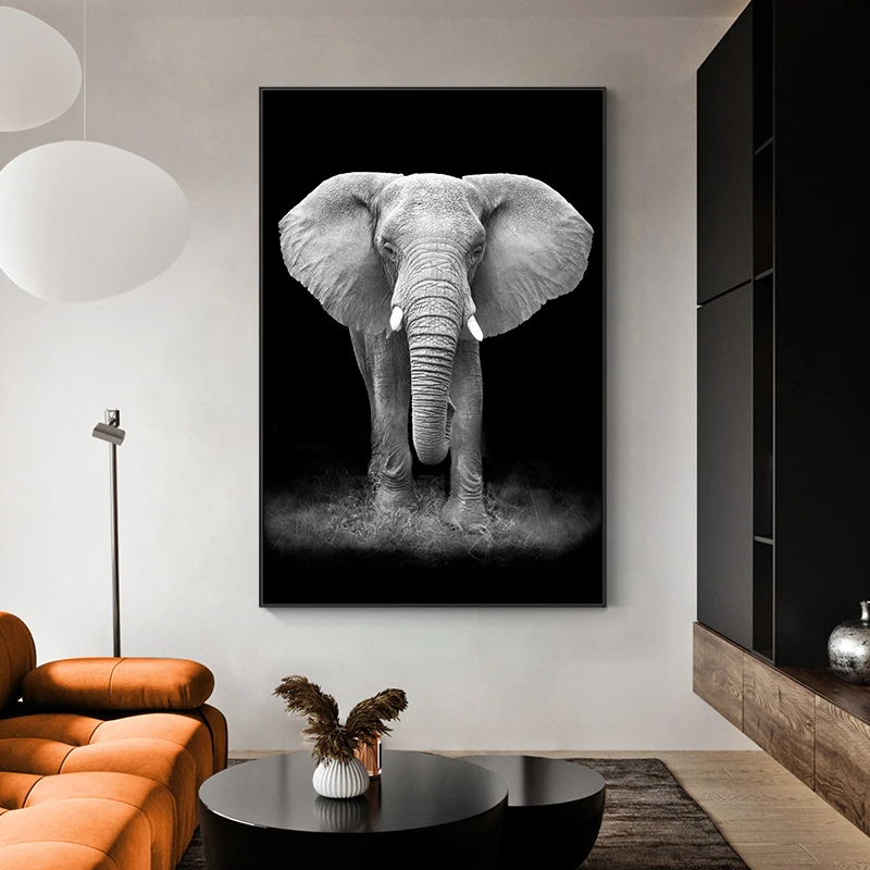 

Modern Animal Wall Art Canvas Paintings Africa Elephant Posters and Prints Cuadros Wall Pictures for Living Room Home Decoration
