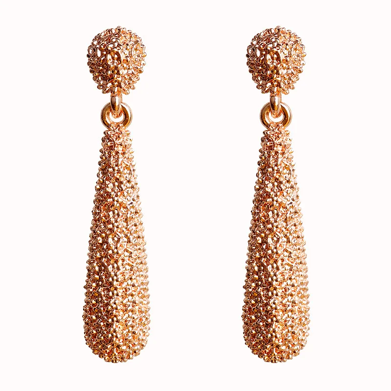 08 rose gold Модные массивные серьги-капли для женщин, массивные большие геометрические металлические серьги, Женские Висячие серьги, современные ювелирные изделия - Окраска металла: 08 rose gold