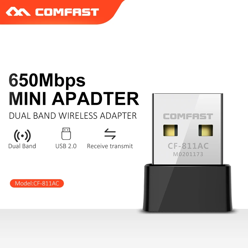 802.11ac/b/g/n мини USB WIFI адаптер для ПК ноутбука wifi ключ 650 Мбит/с usb ethernet беспроводной