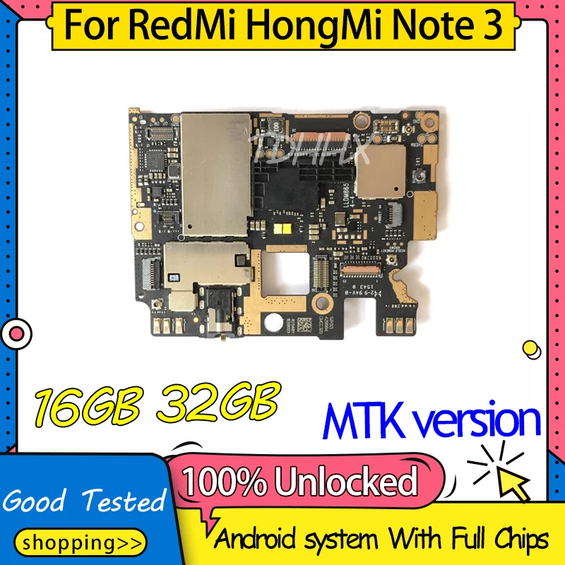 Материнская плата MTK/SnapDragon 16 ГБ 32 для RedMi Note 3 разборная разблокированная