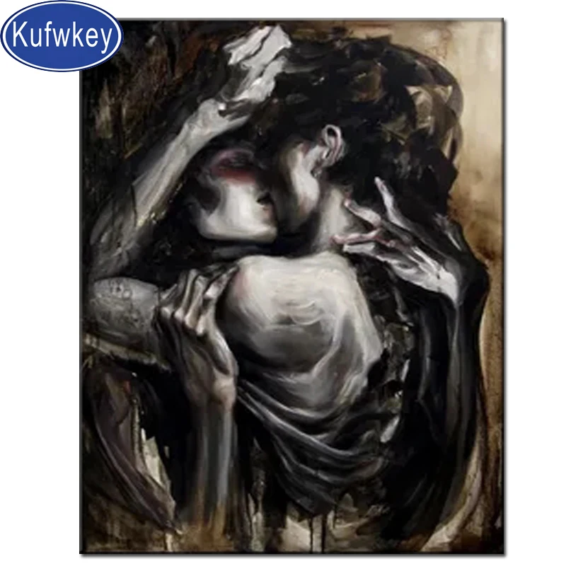 Полная Алмазная вышивка 5D сделай сам алмазная живопись поцелуй мужчины и женщины