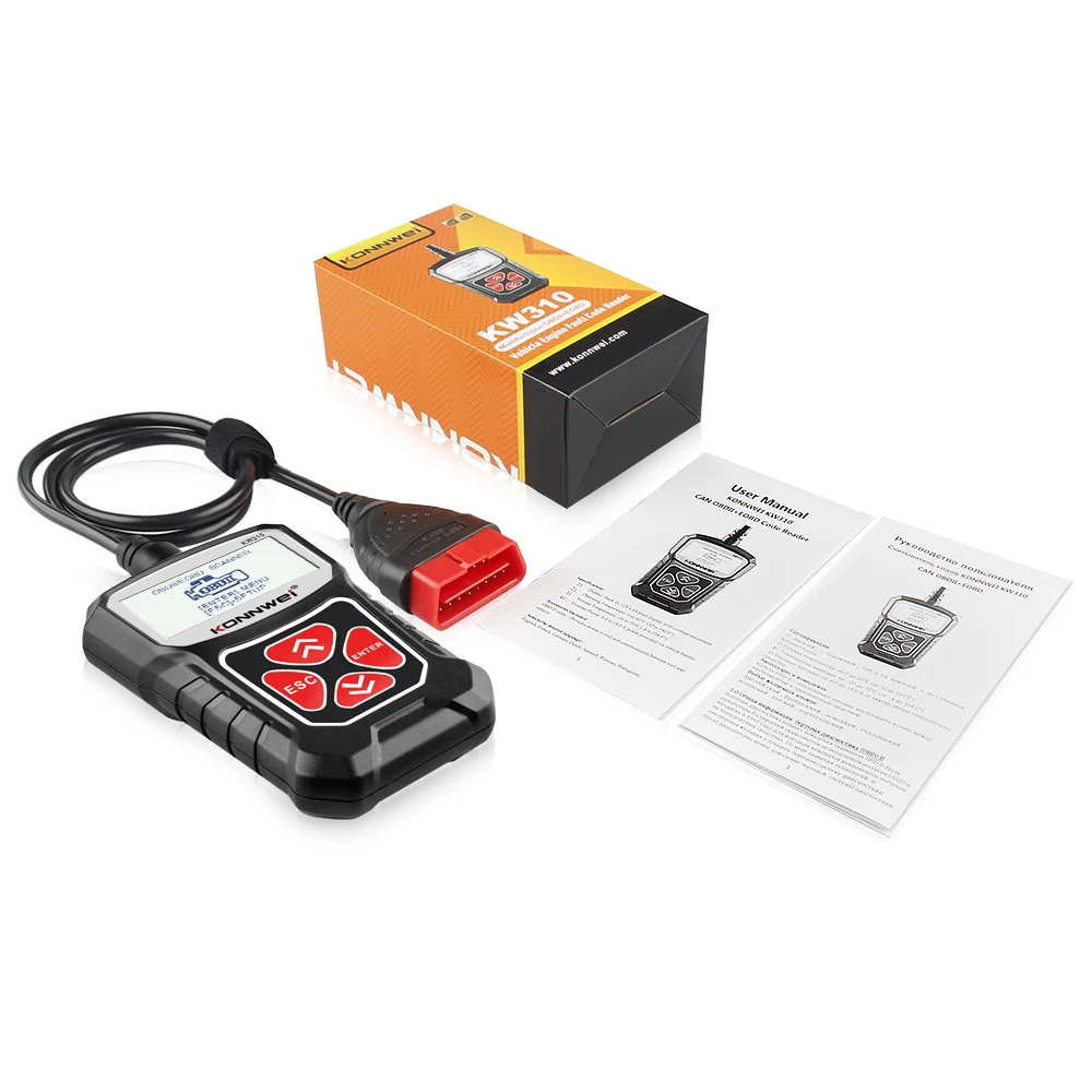 Автомобильный сканер KW310 OBD2 для автомобиля OBD 2 диагностический инструмент