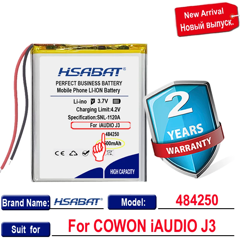 HSABAT 0 цикл 1500 мАч аккумулятор для COWON iAUDIO J3 высокое качество запасной | Электроника