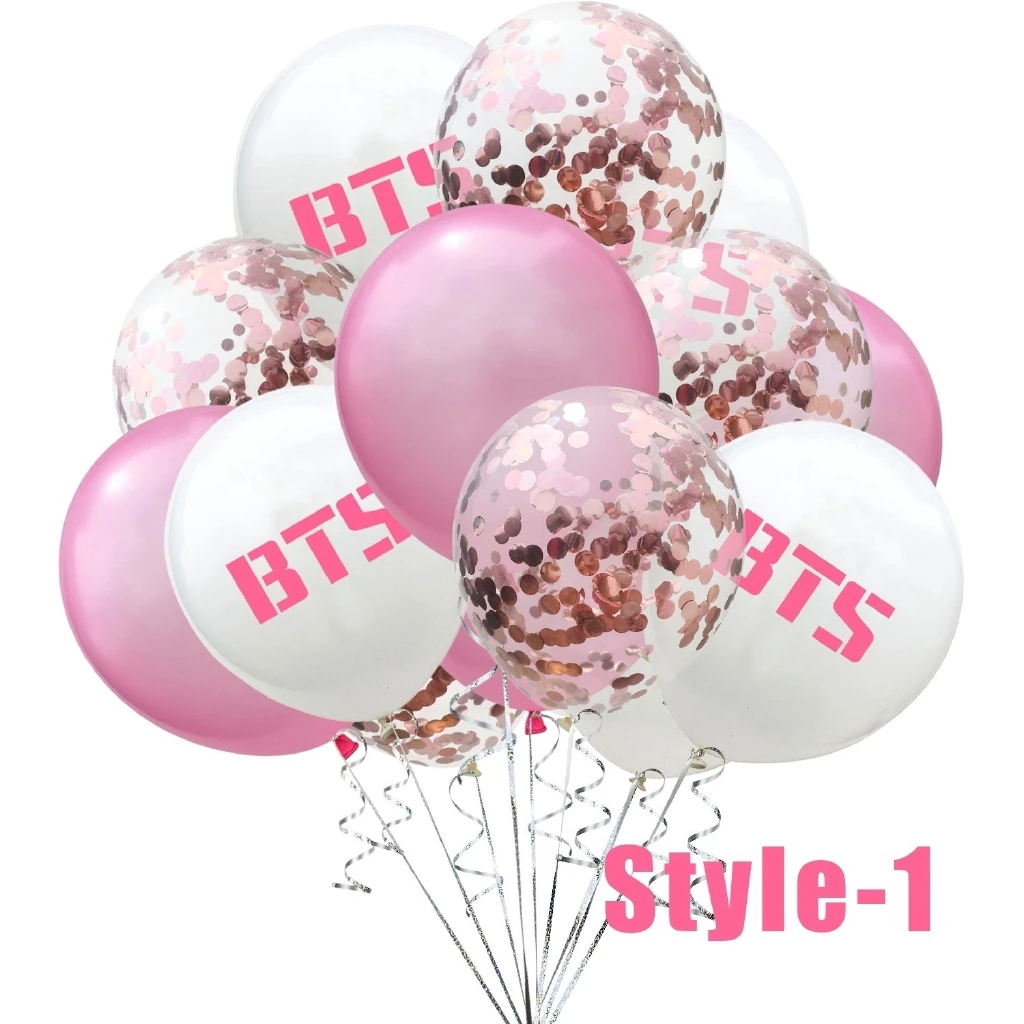 15 шт./компл. 12 дюймов латексные шары Bangtan Boys шар из розового золота воздушный