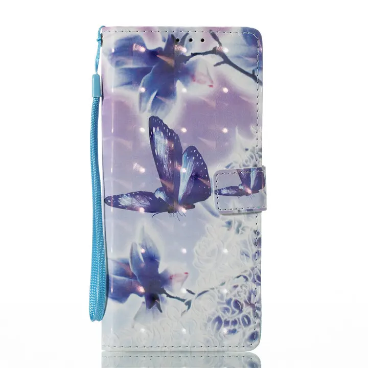 Butterflies Flowers Чехол для samsung Galaxy Note8 S8 плюс S7 S6 край S5 A3 A5 J3 J5 J7 чехол роскошный защитный чехол-книжка из искусственной кожи Модные Coque D03E - Цвет: Butterflies Flowers