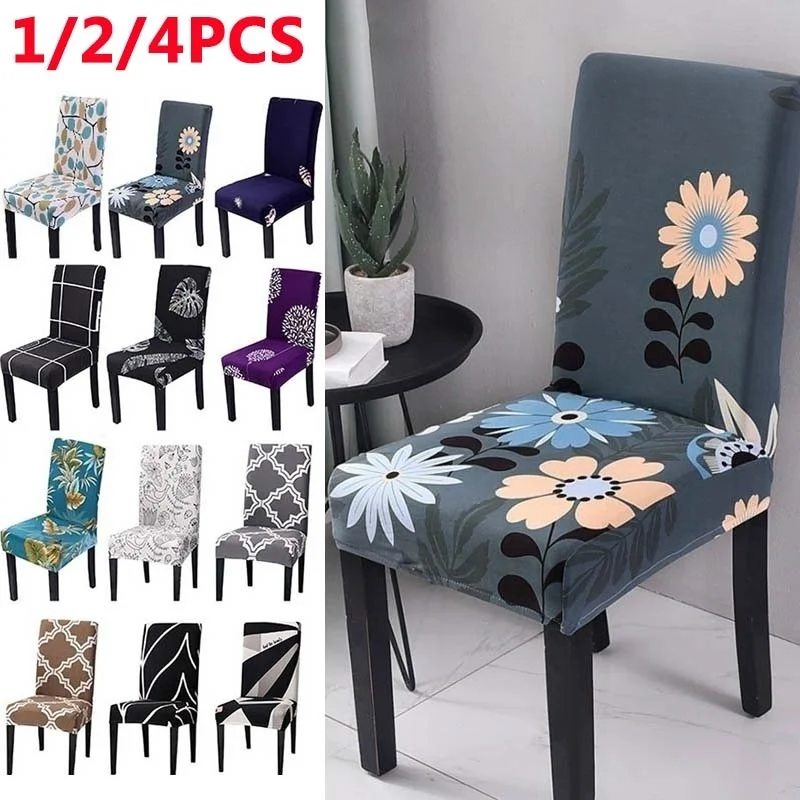 

1/2/4 шт., съемный чехол для стула из спандекса