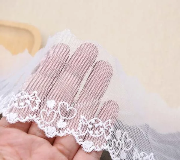 1 ярда в ширину: 6 см Привлекательные леденцовые Сетчатое вышитое кружево швейная