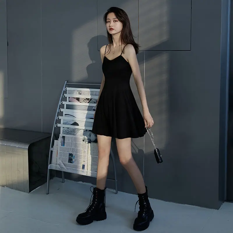 

Summer Women's Dress 2021 Sexy Backless Casual Sleeveless Sling Slips Under Ladies SlimSplit Dress Nightclub party mini dress