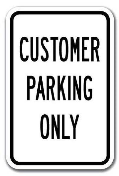 

Customer Parking Only Heavy Gauge Tin Sign art wall decoration,