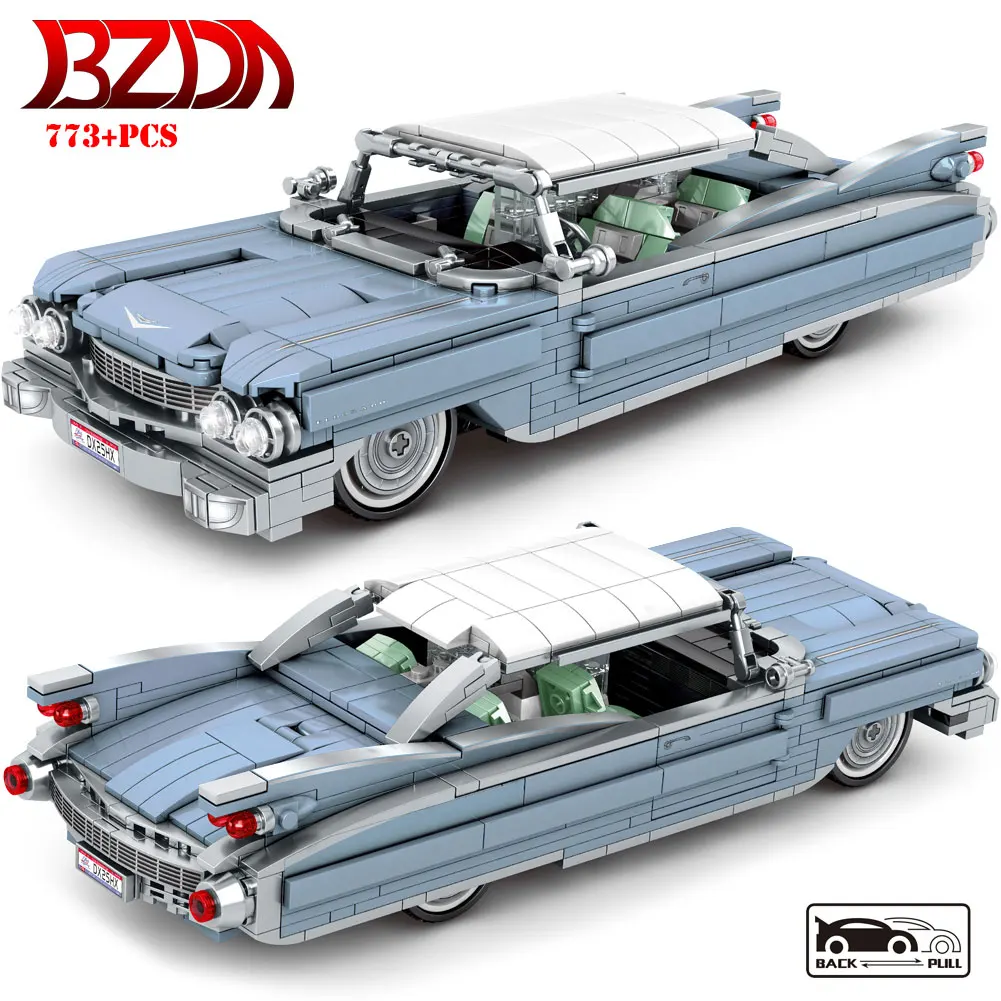 

Городской высокотехнологичный Ретро винтажный автомобиль SEMBO, модель MOC, строительные блоки, скоростной чемпион, гоночные блоки, детские ра...