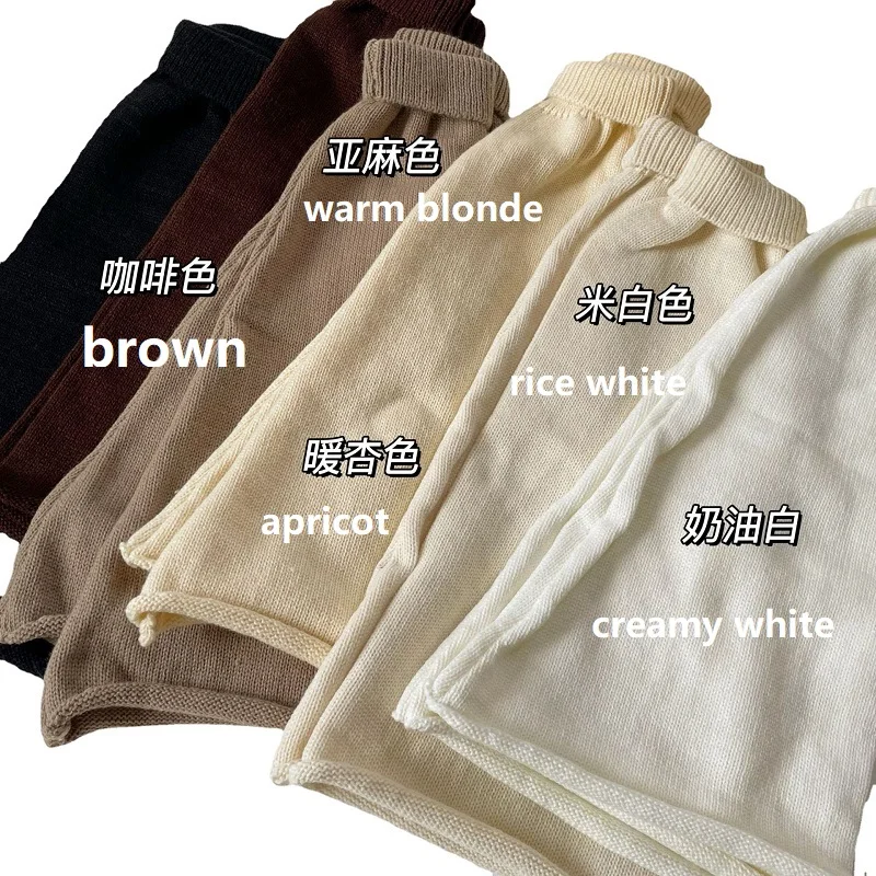 Autumn and Winter Women's Pile Socks Fashion Acrylic White Socks in the Long Tube Thinner Horn Wide Legs Lolita Warm Knee Pads