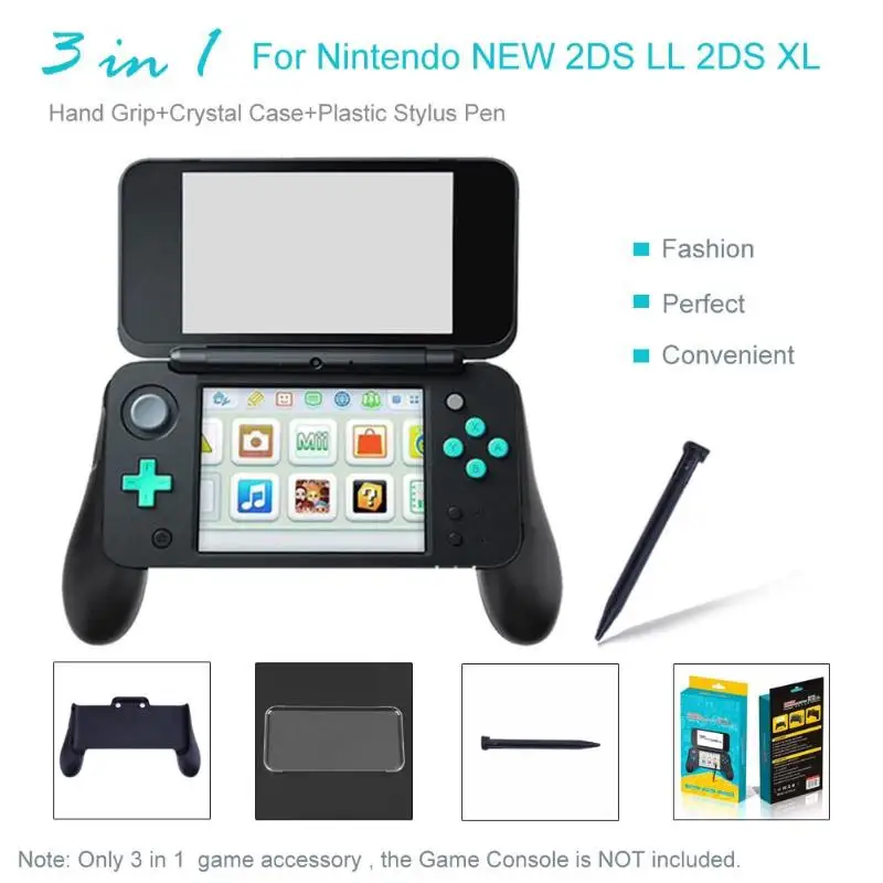 3 в 1 ручка + Кристальный чехол Пластиковый Стилус для Nintendo NEW 2DS LL XL консоль игровые
