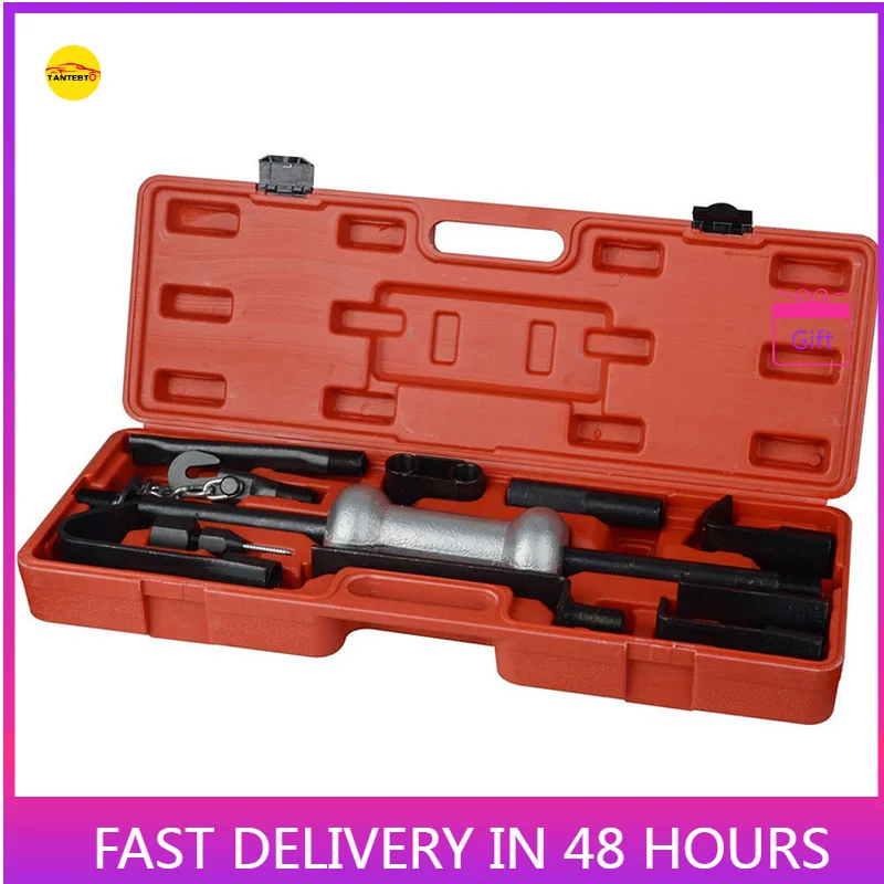 13pcs Heavy Retractable Dent Puller w/10lbs Slide Hammer Auto Body Truck Repair Tool Kit