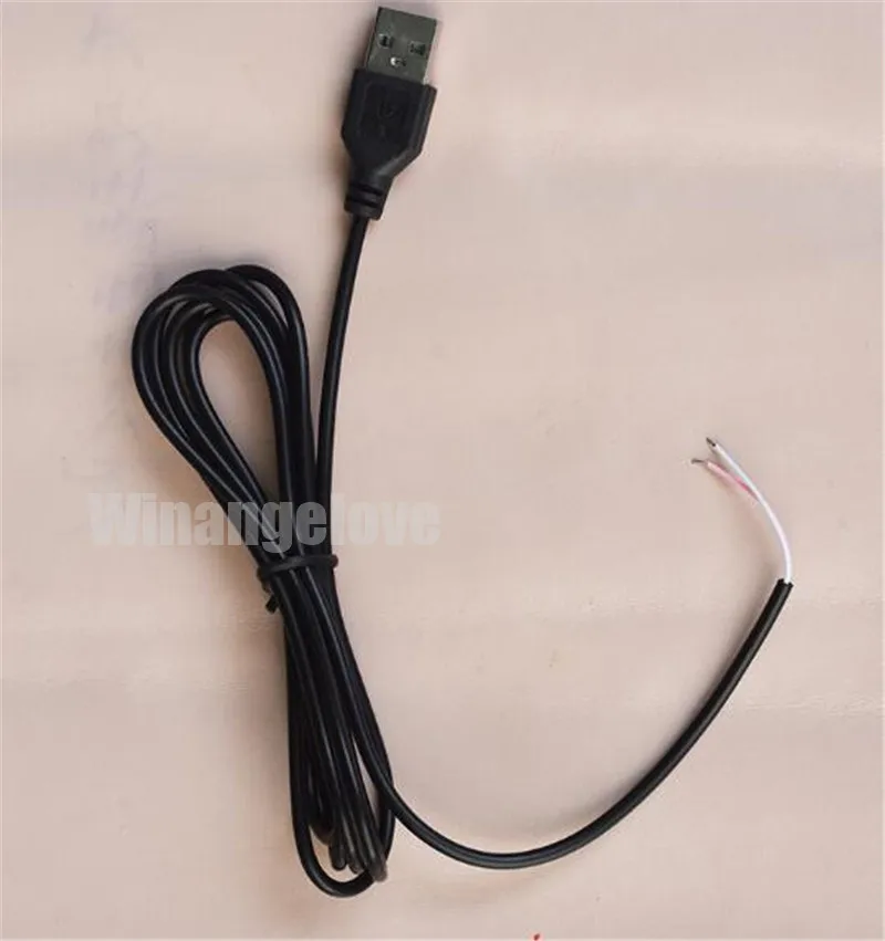 Verkaufen 1000 Stücke Od3.0 1,5 M Eine Männlichen Einzigen Kopf Kabel LED Lampe USB Zwei-core Verbindung Kabel