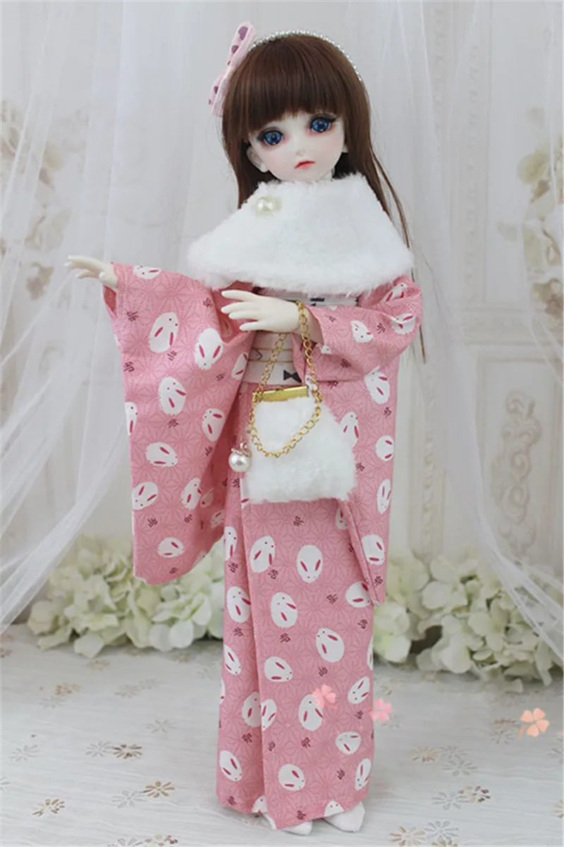 

1/3 1/4 1/6 BJD SD Doll Clothes Dress Japanese Kimono Flower Skirt Accessories for Action Figure Dolls BJD Clothes Model