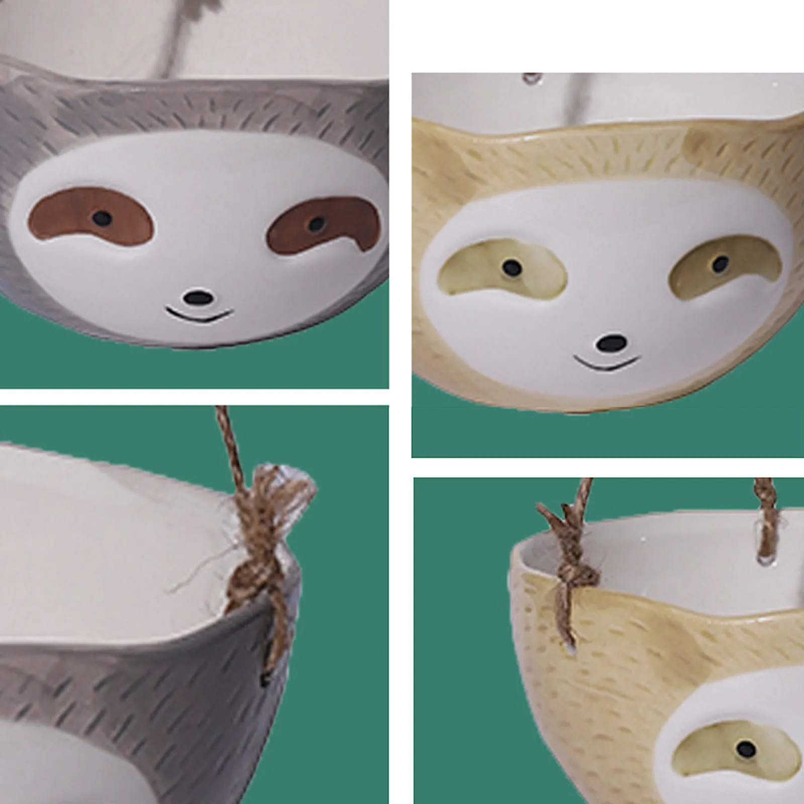 

1pcs Ceramic Hanging Plant Pots Scindapsus Chlorophytum Hanging Flower Basket Flower Pot Cartoons Animal Vase Garden Decoration