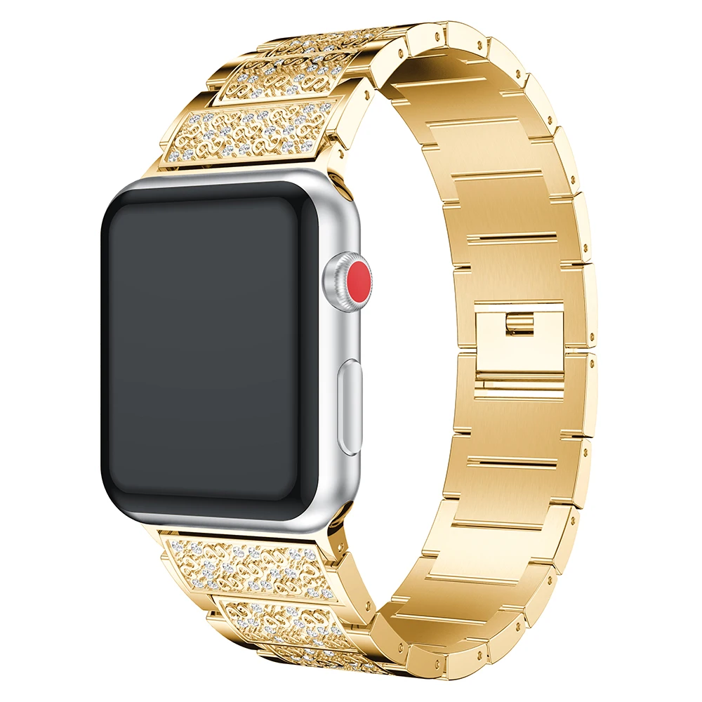 Для Apple Watch серии 4/3/2/1 браслет 40 мм 38 42 44 мужчин женщин металлический ремешок для