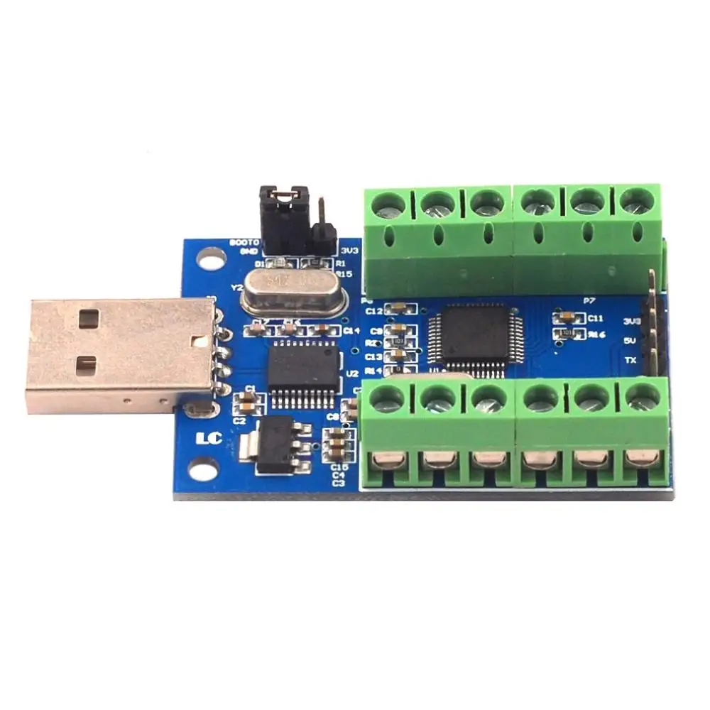 Интерфейс Usb 10 каналов 12 бит AD выборки данных сбора Stm32 коммуникационная плата интерфейса UART Adc модуль профессиональный