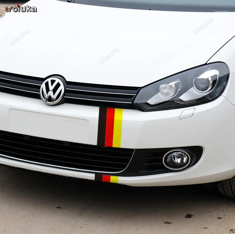 Трехцветные черные красные желтые автомобильные наклейки немецкий флаг на