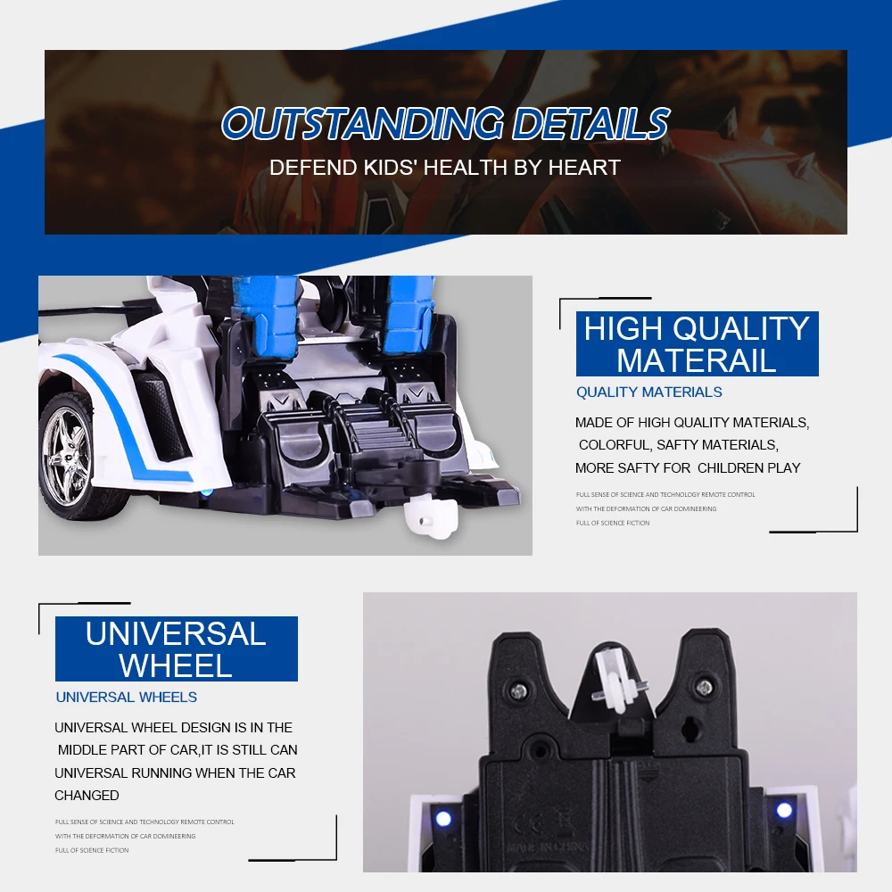 Remote Control Deformation Vehicle RC Model Racing Car One Key to Change Transformer Lamborghini Bugatti Toys for Children Boys