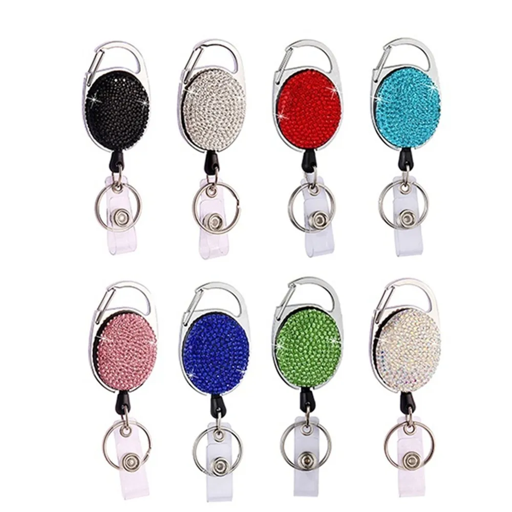 1 шт. блестящий выдвижной зажим для катушки держатель идентификационных карт
