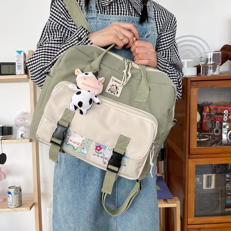 

Lovely Multifunctional Backpack Teenage Girl Ring Buckle Shoulder Bag Portable Travel Bags Female Schoolbag