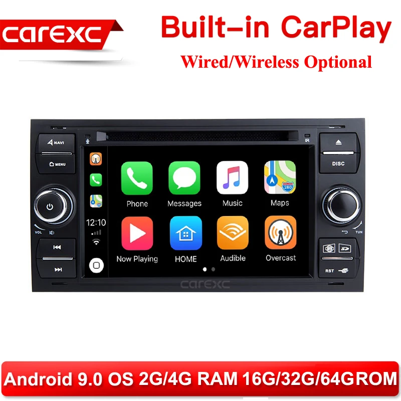 Автомобильный DVD плеер CarExc 2 din Android 9 0 для Ford Focus Mondeo Fiesta C Max S Fusion Transit Kuga Радио
