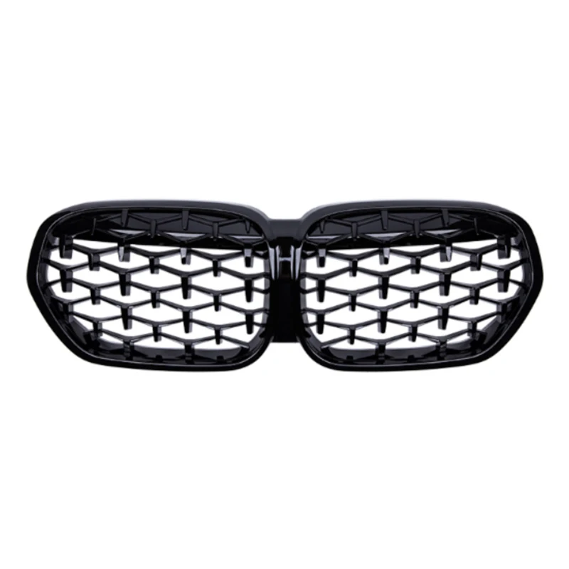 

For BMW X1 F48 2020-2021 Car Racing Grill Guard Net Front Strips Grille Gloss Black Auto External Accessory ABS Stylish Cover