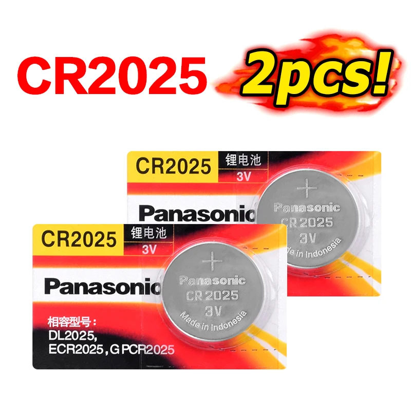 PANASONIC 2 шт. 3 в CR2025 ECR2025 LM2025 DL2025 BR2025 кнопочная ячейка для монет литиевая батарея