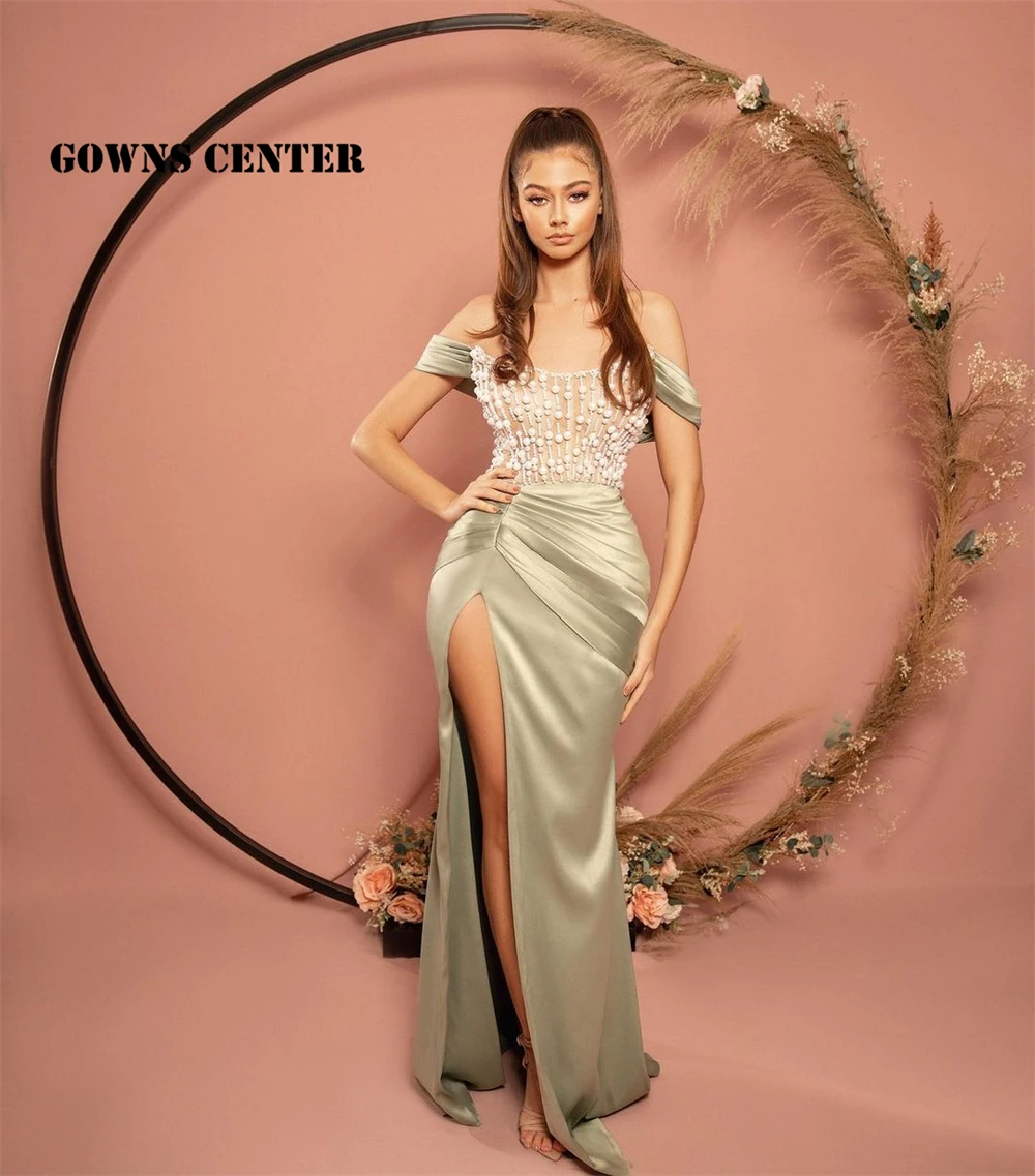 

Off The Shoulder Prom Dresses 2022 Formal Dress Women Elegant Slit Evening Gown robe de soirée femme