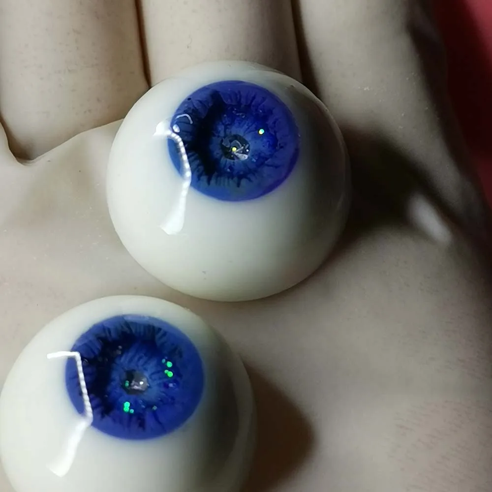 Глаза BJD из смолы 22 мм ручной работы Синие стразы для 1/3 bjd sd LUTS DOD MSD как DZ Dollfie глаза