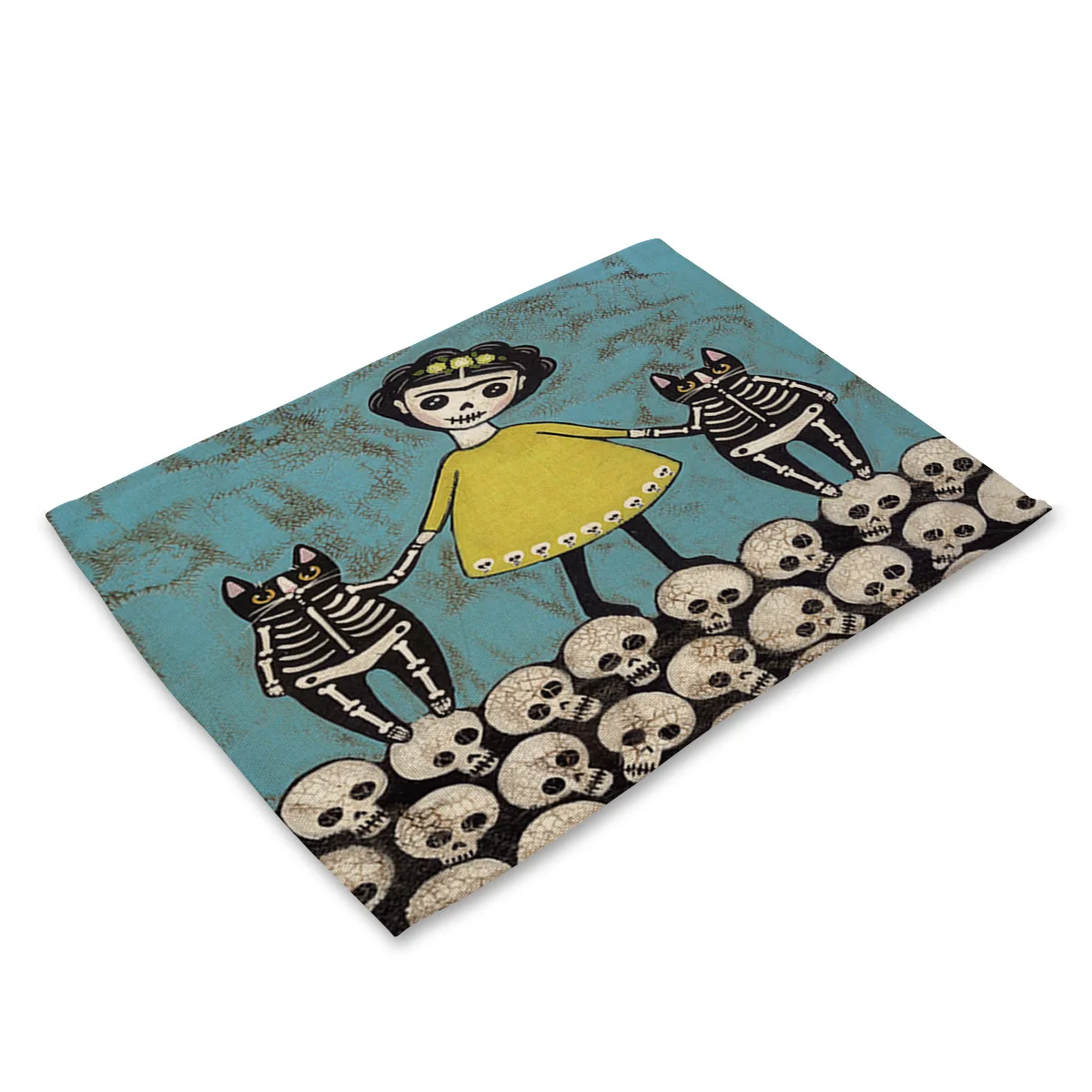 42x32cm placemat for dining table Cute Cat Cartoon Animal Coaster Creative Printed Heat-resistant Kitchen Dining Accessories