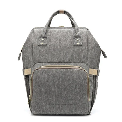 Light gray Модная сумка для подгузников для мам, рюкзак, сумка для малышей, многофункциональная водонепроницаемая сумка для мам, сумка для кормления, для ухода за ребенком - Цвет: Light gray