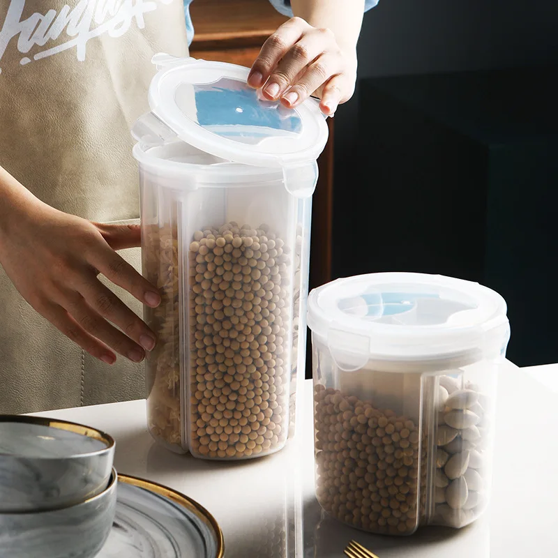 

Kitchen Independent transparent cereal storage bottle food moisture-proof sealed jar dry cereal container cereal dispenser