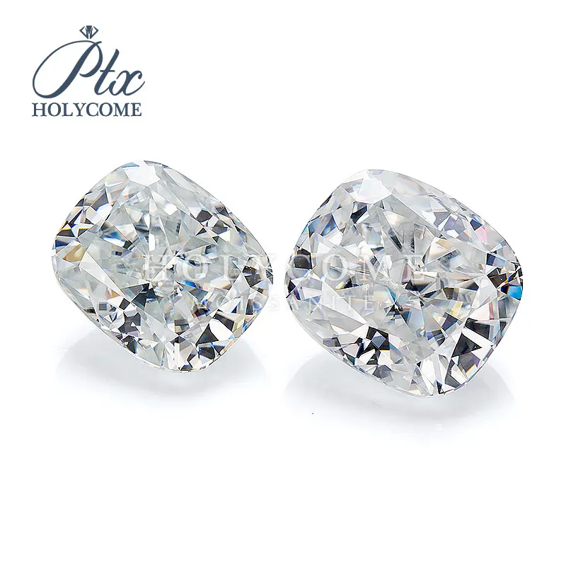 

Fancy Ice crushed cushion cut 10*8mm white moissanite for moissanite jewelry