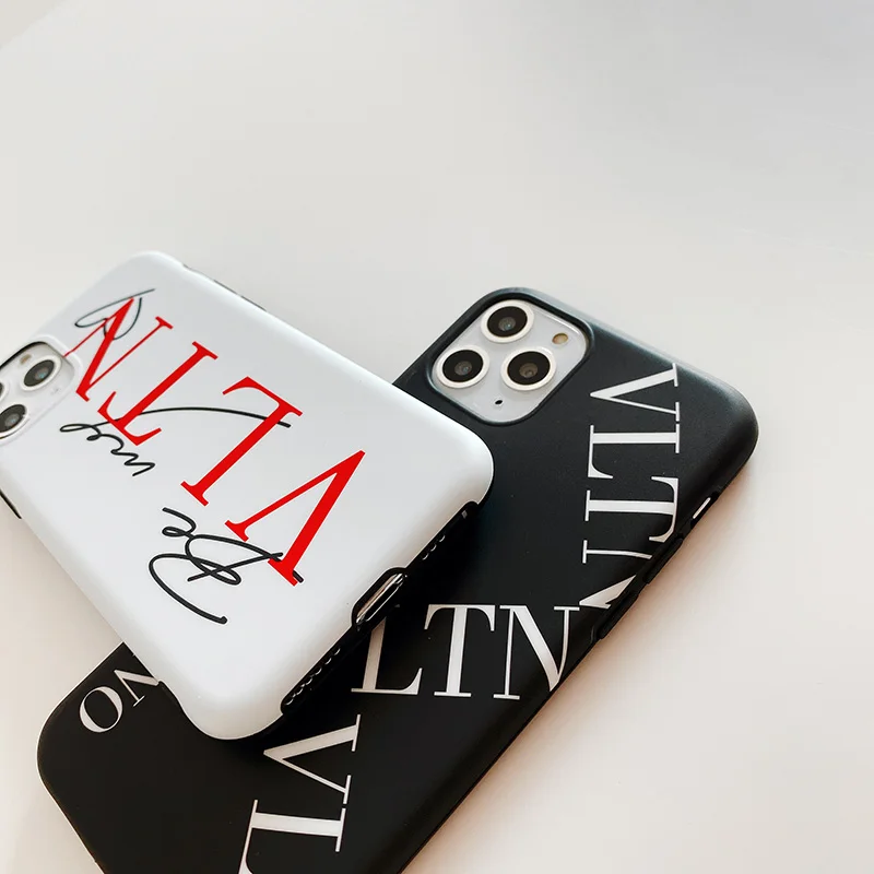 Роскошный брендовый Мягкий силиконовый чехол VLTN из ТПУ для IPhone 11 11Pro max X XS Max XR 7 8 Plus