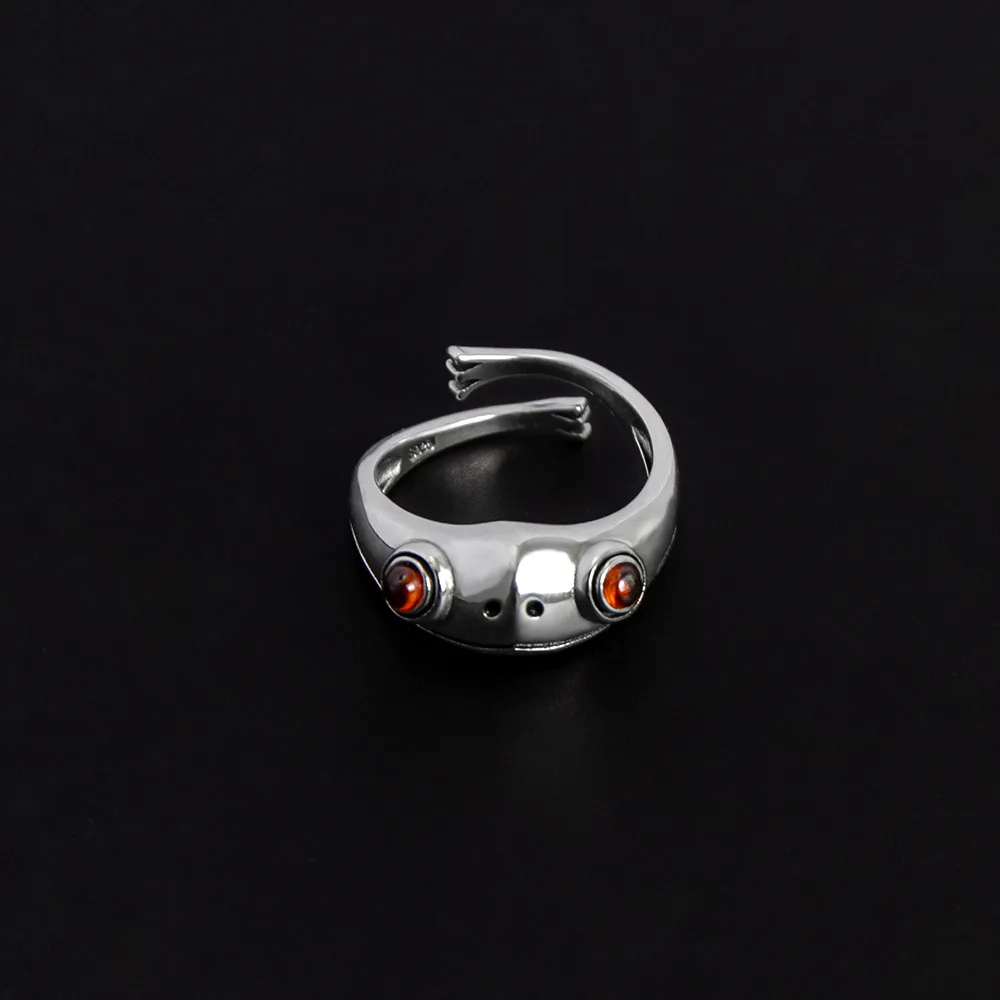 Новинка кольцо в виде лягушки для женщин украшение из халцедона регулируемое