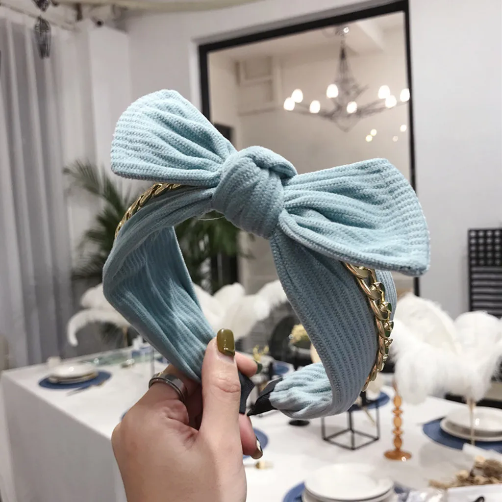 Узелок перекрестный гладкий 1 шт. модный волосатый ободок с вязаной резинкой для девочек лук-обруч аксессуары вельветовый поворотный ободок #p5 на.