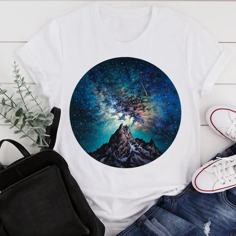 

Женская одежда, мультяшная одежда, новинка 2021, Милая Новая женская летняя модная футболка с принтом, женская футболка с коротким рукавом, то...