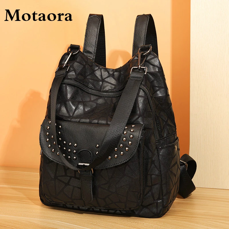 Женский модный рюкзак из воловьей кожи новинка 2020 Большой Вместительный женский