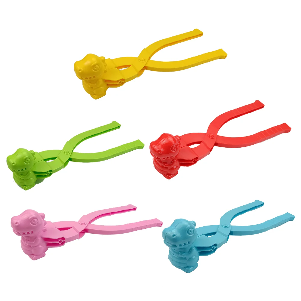 

Lovely Duck Dinosaur Shape Snowball Maker Clip Tongs Kids Winter Outdoor Snow Sand Mold Tool Funny Snowball Fight Sports Toys